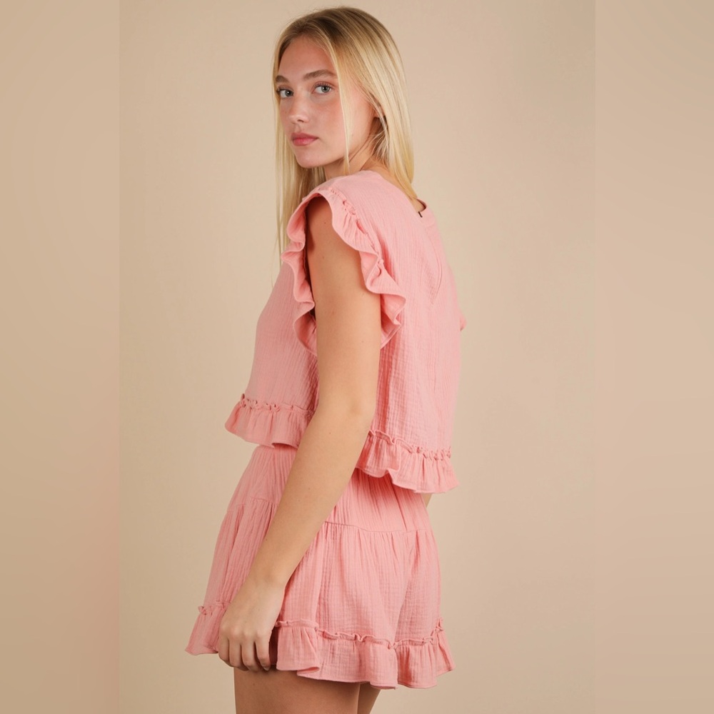 Very J Pink Ruffled Set - Picture 3 of 3